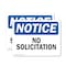 Signmission No Solicitation OSHA Notice Sign, Vinyl Decal, 14in W x 10in L, 2PK OS-2PACK-NS-D-1014-L-16197 - alternate 1